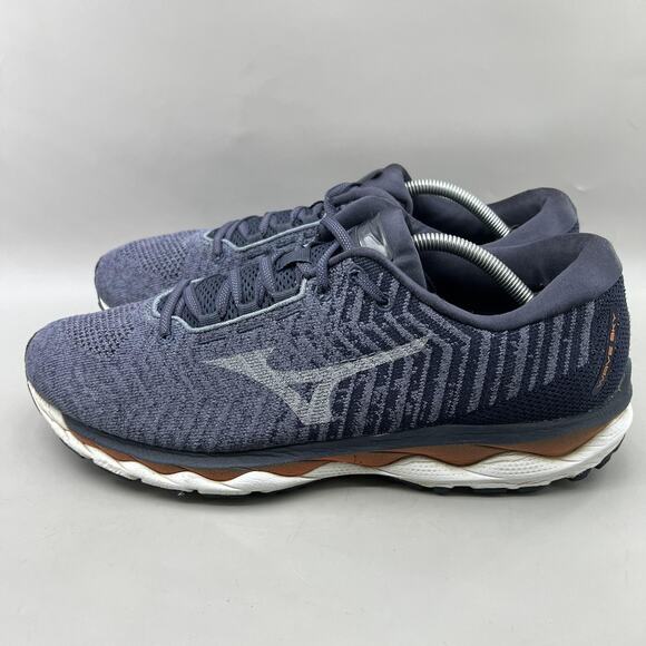 Mizuno Wave Sky Waveknit 3 Running Shoes Men Size 13 Blue Comfort Low Sneakers - Picture 3 of 9